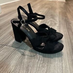 Anne Klein Black Women's Heeled Sandals